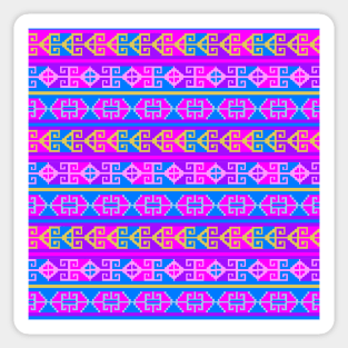 Colorful Mexican Aztec geometric pattern Sticker